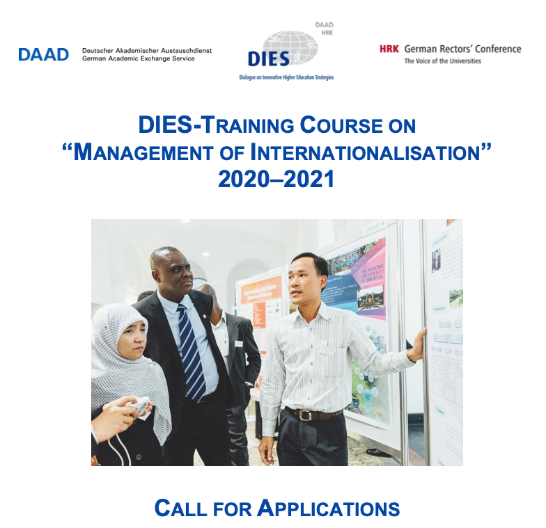 Workshop Opportunity from German Academic Exchange Service (DAAD): DIES-Training Course Management of Internationalization 2020/2021