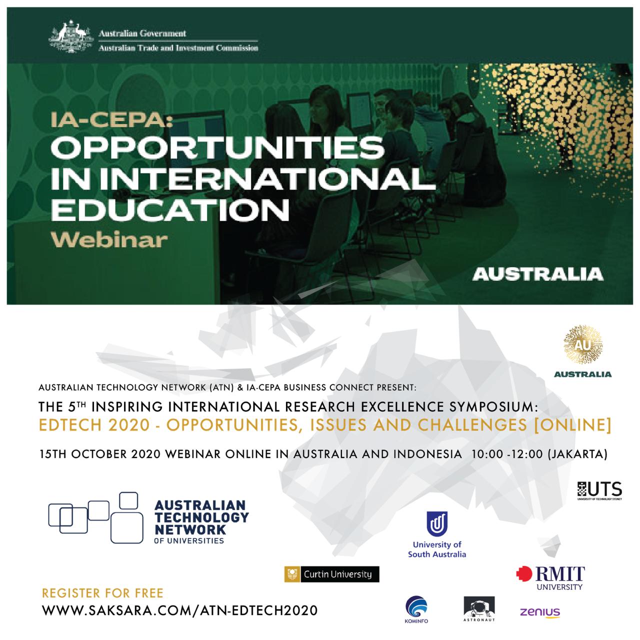 Online Webinar in Australia & Indonesia: EdTech 2020 – Opportunities, Issues and Challenges.