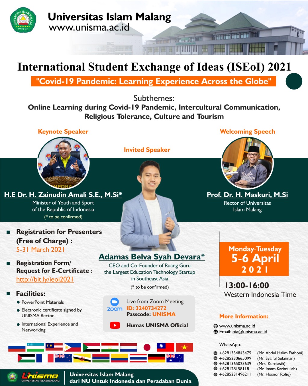 International Student Exchange of Ideas (ISEoI) 2021